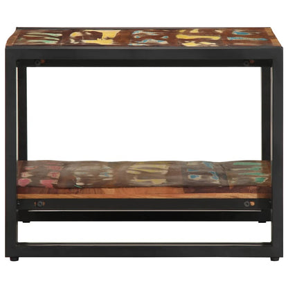 Couchtisch Mehrfarbig 50x50x38 cm Altholz Massivholz