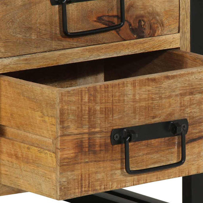 Nachttisch Braun 40 x 35 x 50 cm massives Mangoholz