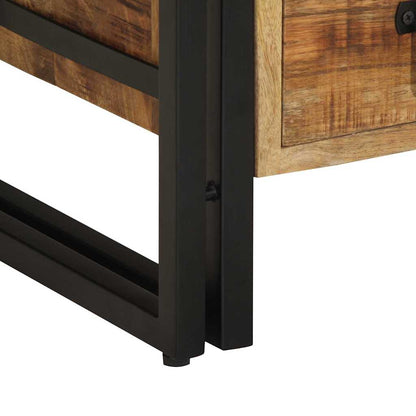Nachttisch Braun 40 x 35 x 50 cm massives Mangoholz