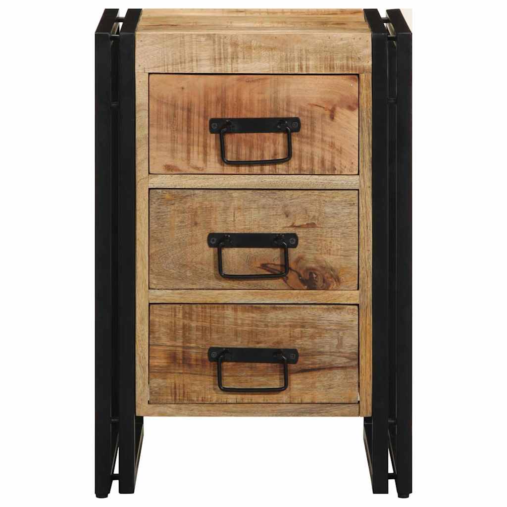 Nachttisch Braun 40 x 35 x 50 cm massives Mangoholz