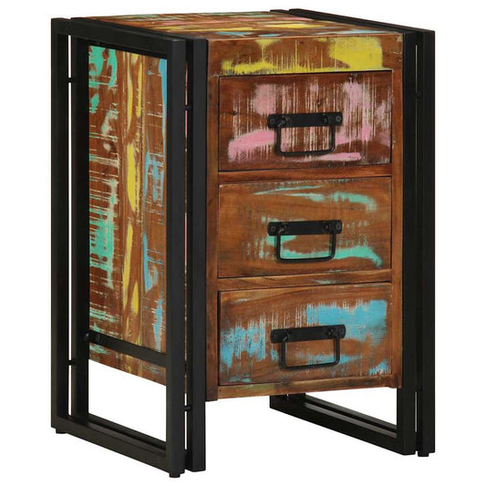 Nachttisch Mehrfarbig 40 x 35 x 50 cm Massives Altholz