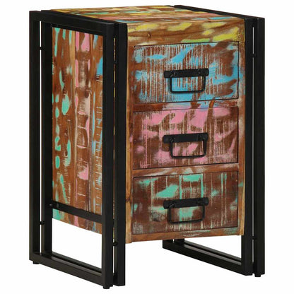 Nachttisch Mehrfarbig 40 x 35 x 50 cm recyceltes Massivholz
