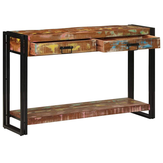 Konsolentisch Mehrfarbig 120 x 33 x 75 cm recyceltes Massivholz