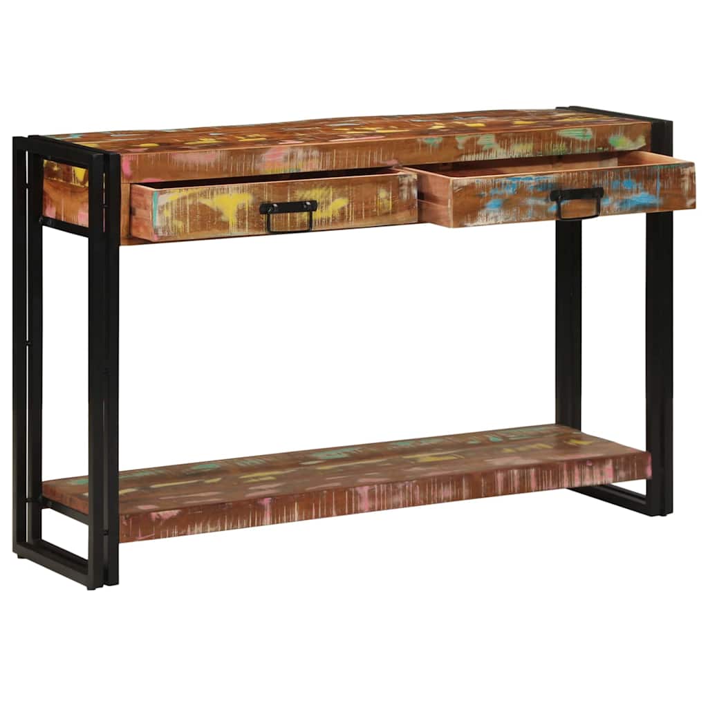 Konsolentisch Mehrfarbig 120 x 33 x 75 cm Massives Altholz