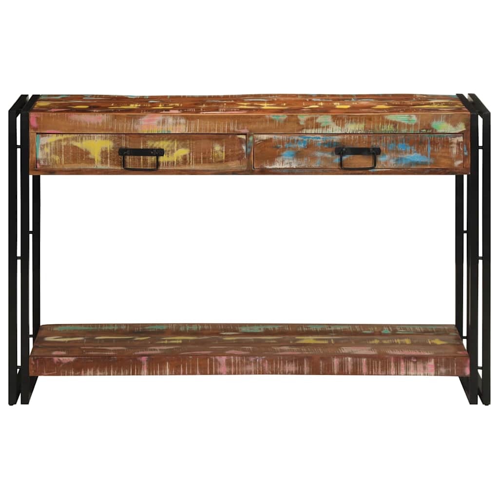 Konsolentisch Mehrfarbig 120 x 33 x 75 cm recyceltes Massivholz