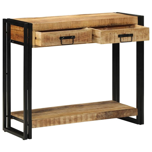 Konsolentisch Braun 90 x 33 x 75 cm massives Mangoholz