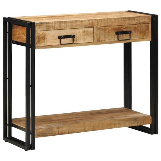 Konsolentisch Braun 90 x 33 x 75 cm massives Mangoholz