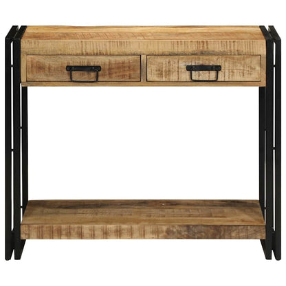 Konsolentisch Braun 90 x 33 x 75 cm massives Mangoholz