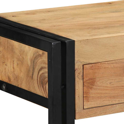 Konsolentisch mit Regal Braun 90 x 33 x 75 cm Akazie Massivholz