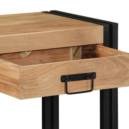 Konsolentisch mit Regal Braun 90 x 33 x 75 cm Akazie Massivholz