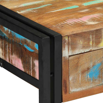 Konsolentisch Mehrfarbig 90 x 33 x 75 cm Massives Altholz