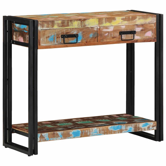 Konsolentisch Mehrfarbig 90 x 33 x 75 cm Massives Altholz