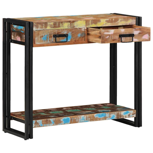 Konsolentisch Mehrfarbig 90 x 33 x 75 cm Massives Altholz