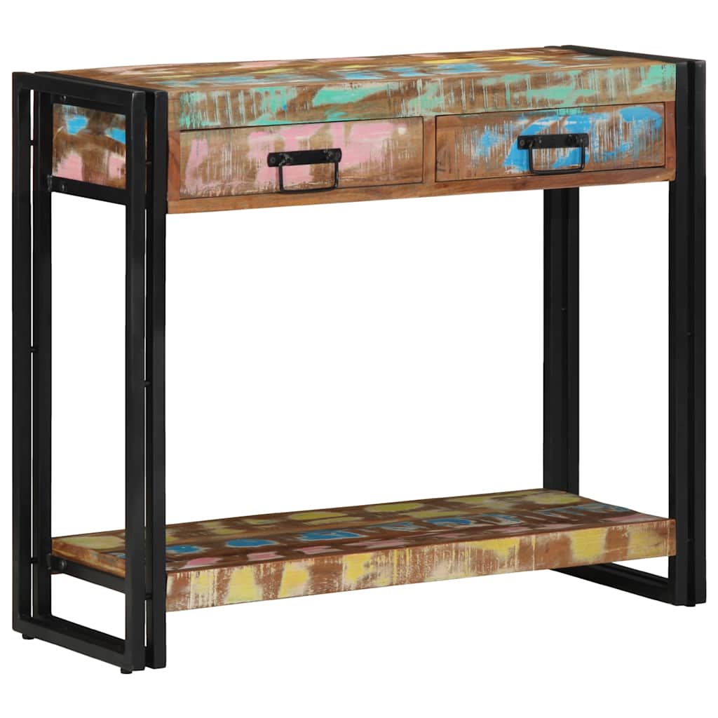 Konsolentisch Mehrfarbig 90 x 33 x 75 cm Massives Altholz