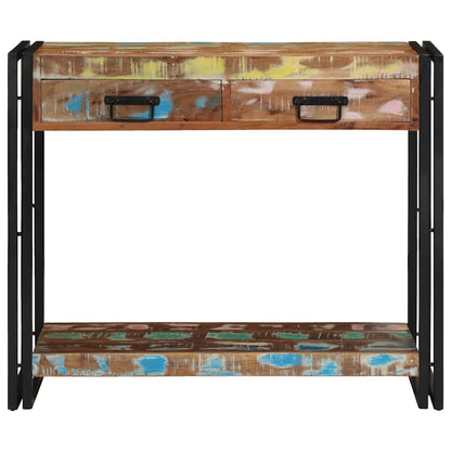 Konsolentisch Mehrfarbig 90 x 33 x 75 cm Massives Altholz