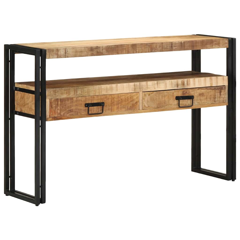 Konsolentisch Braun 120 x 33 x 75 cm massives Mangoholz