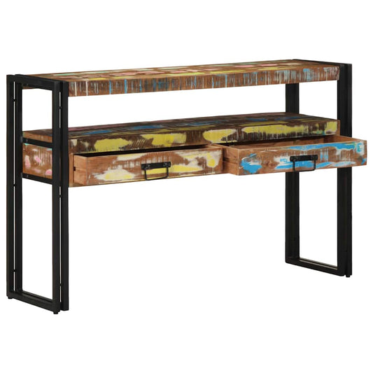 Konsolentisch Mehrfarbig 120 x 33 x 75 cm recyceltes Massivholz
