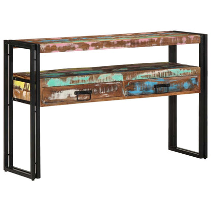 Konsolentisch Mehrfarbig 120 x 33 x 75 cm recyceltes Massivholz
