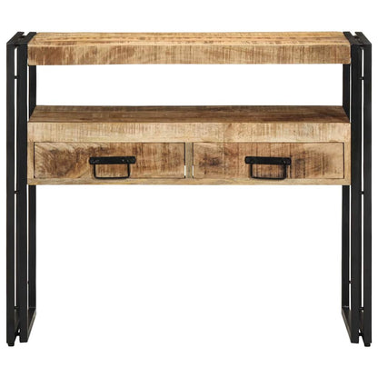 Konsolentisch Braun 90 x 33 x 75 cm massives Mangoholz