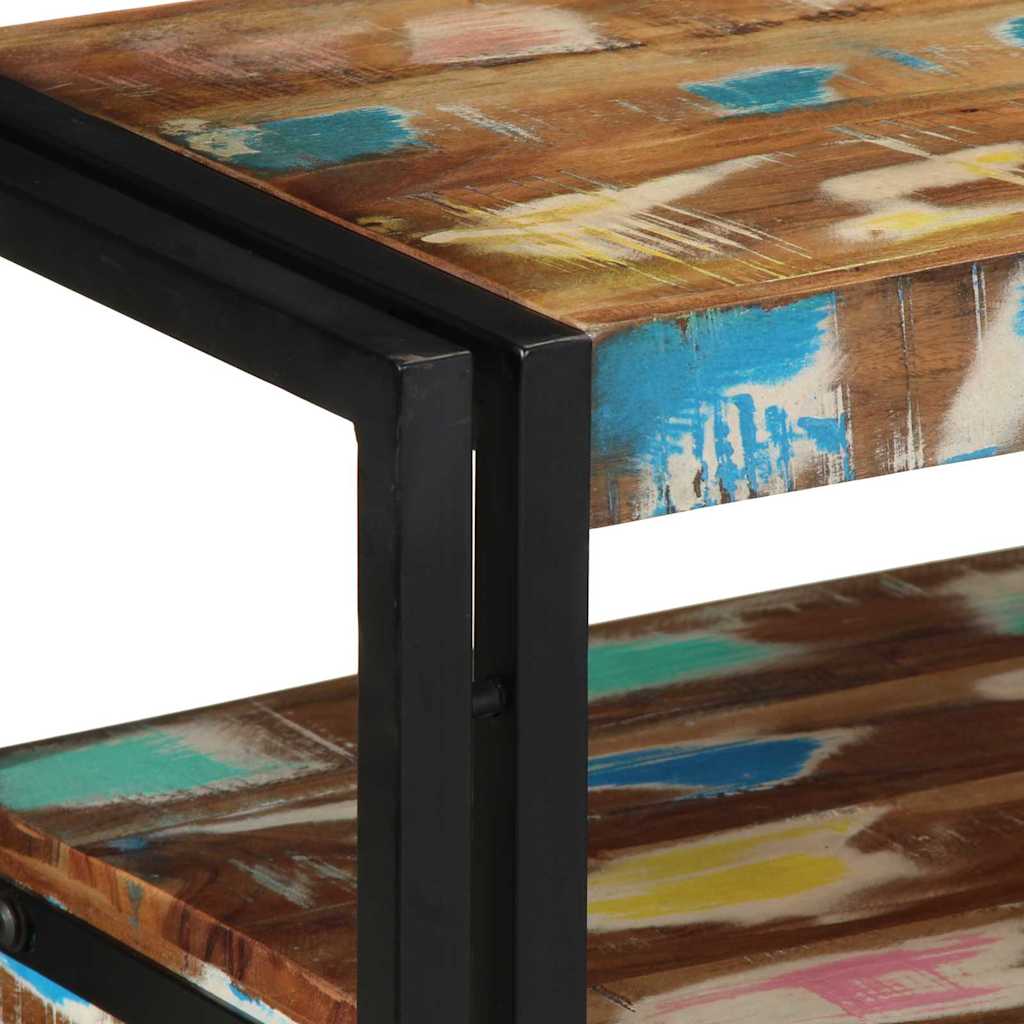 Konsolentisch Mehrfarbig 90 x 33 x 75 cm recyceltes Massivholz