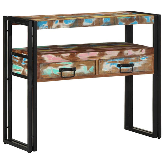 Konsolentisch Mehrfarbig 90 x 33 x 75 cm Massives Altholz
