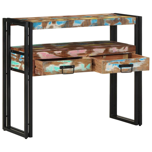 Konsolentisch Mehrfarbig 90 x 33 x 75 cm Massives Altholz