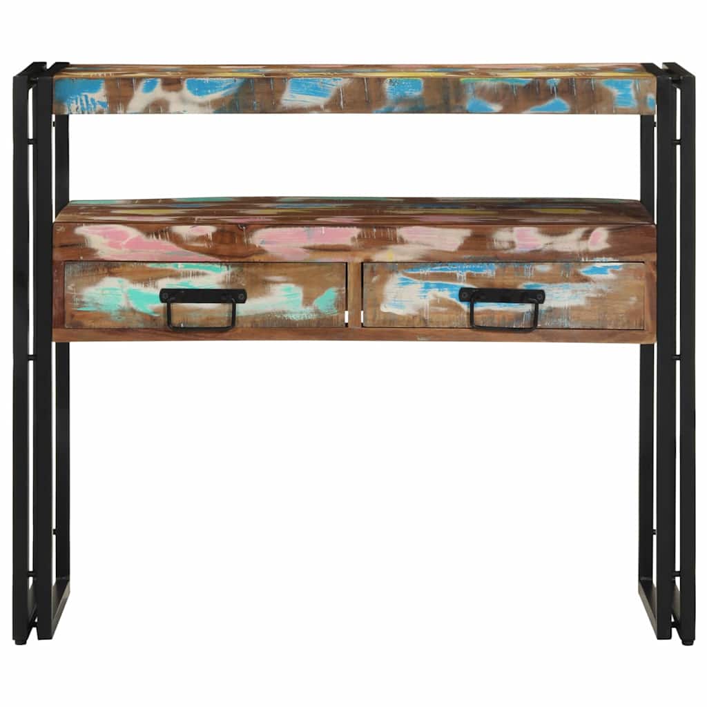 Konsolentisch Mehrfarbig 90 x 33 x 75 cm recyceltes Massivholz