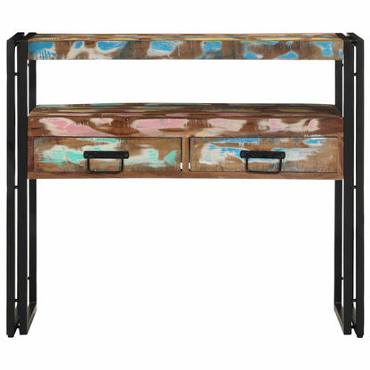 Konsolentisch Mehrfarbig 90 x 33 x 75 cm recyceltes Massivholz