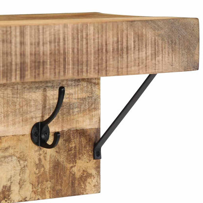 Garderobenständer Braun 73 x 19 x 23 cm Massivholz Mango