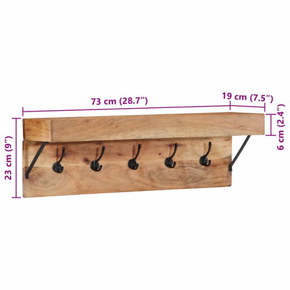 Garderobenständer Braun 73 x 19 x 23 cm Massivholz Akazie