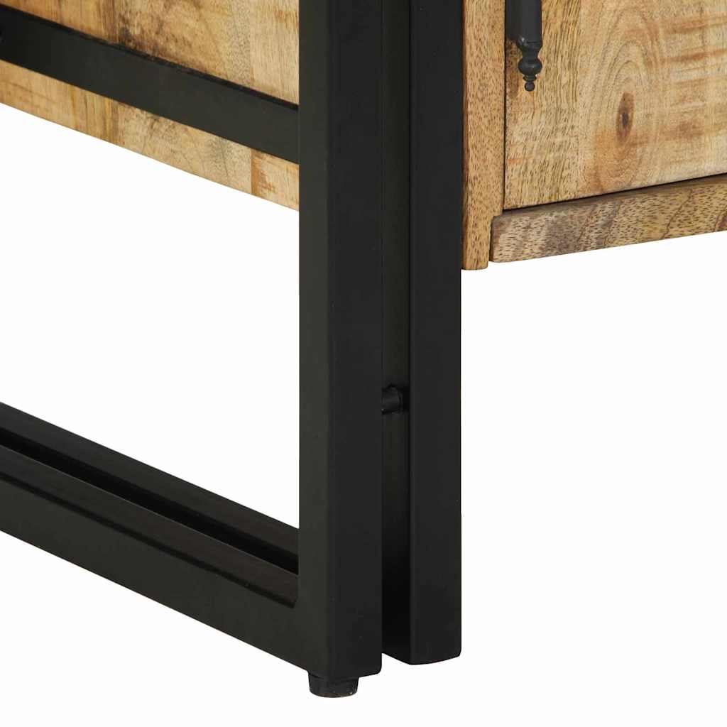 Schuhschrank mit Regal Schwarz 30 x 30 x 40 cm Massivholz Mango