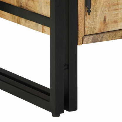 Schuhschrank mit Regal Schwarz 30 x 30 x 40 cm Massivholz Mango