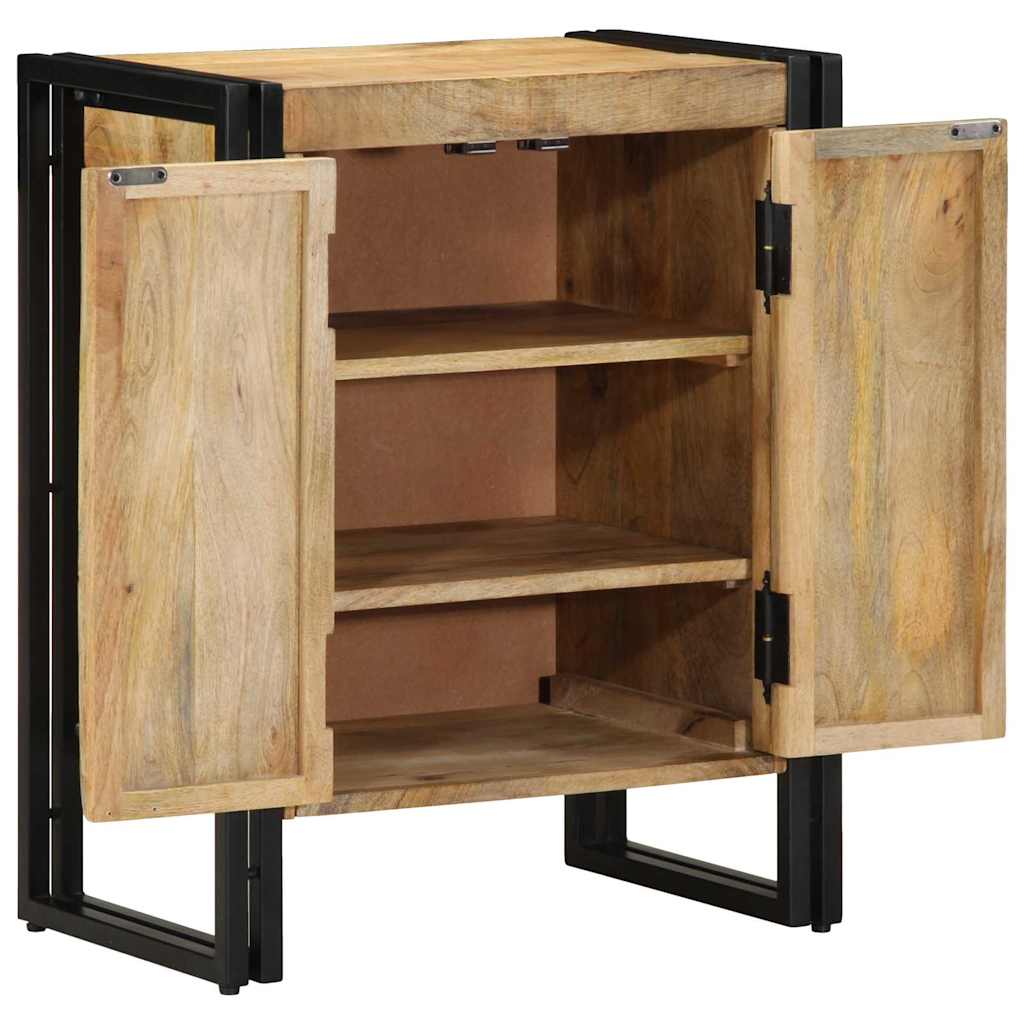 Schuhschrank mit Regal Schwarz 30 x 30 x 40 cm Massivholz Mango