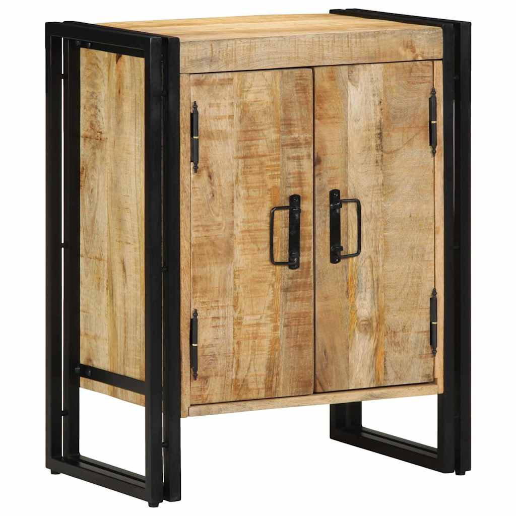 Schuhschrank mit Regal Schwarz 30 x 30 x 40 cm Massivholz Mango