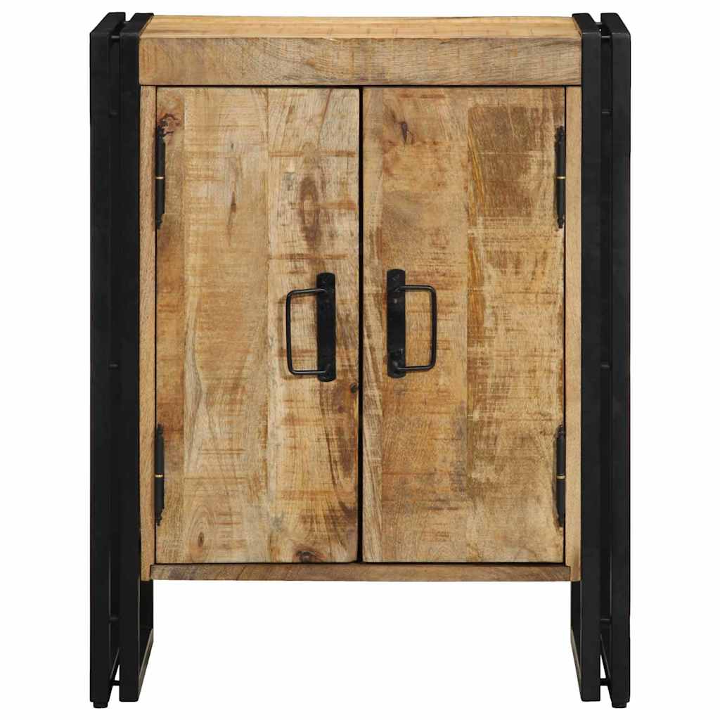 Schuhschrank mit Regal Schwarz 30 x 30 x 40 cm Massivholz Mango