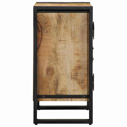 Schuhschrank mit Regal Schwarz 30 x 30 x 40 cm Massivholz Mango