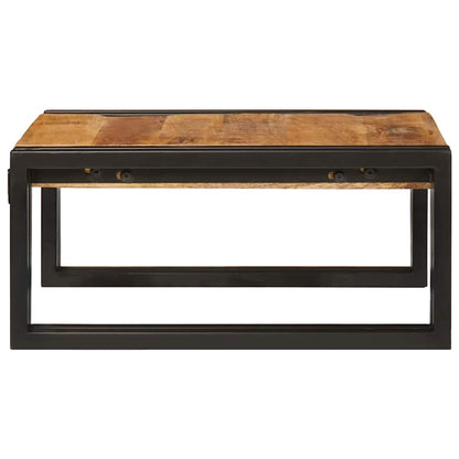 Badezimmer Regal 40 x 50 x 23 cm Massivholz Mango und Eisen