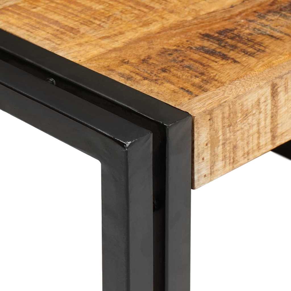 Badezimmer Regal 65 x 50 x 23 cm Massivholz Mangoholz und Eisen