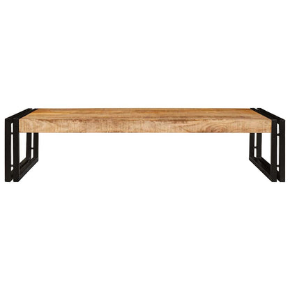 Badezimmer Regal 100 x 50 x 23 cm Massivholz Mango und Eisen