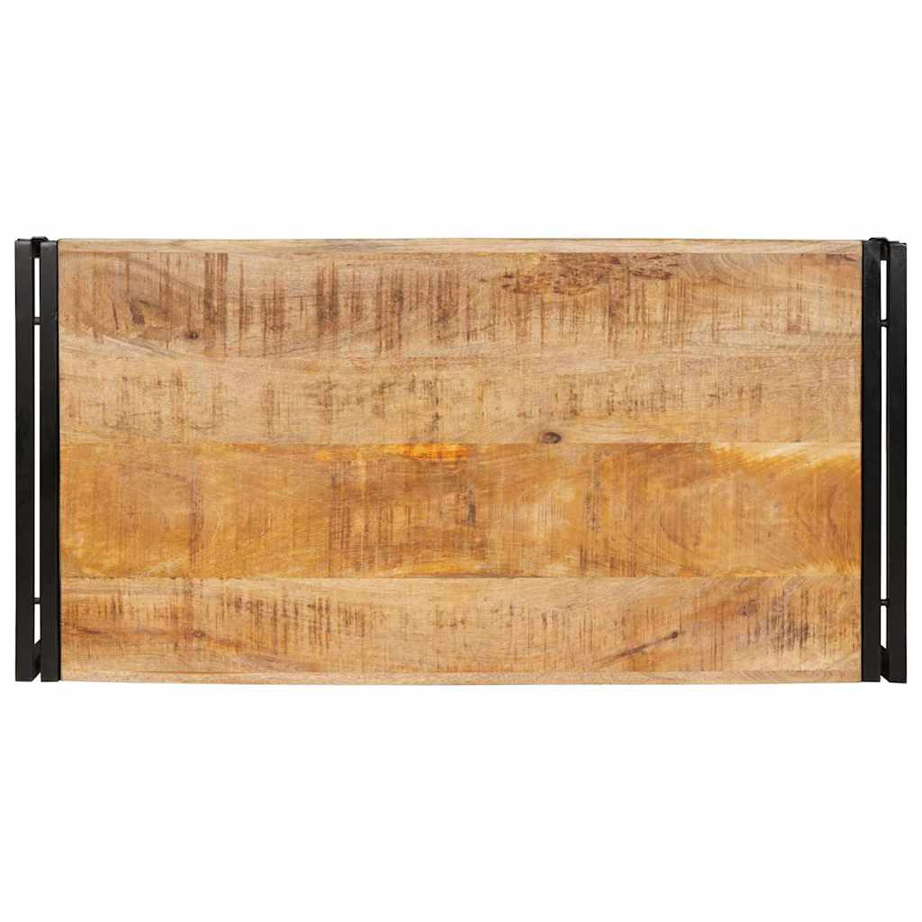Badezimmer Regal 100 x 50 x 23 cm Massivholz Mango und Eisen