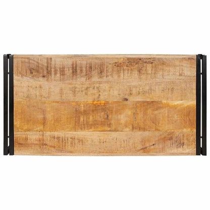 Badezimmer Regal 100 x 50 x 23 cm Massivholz Mango und Eisen