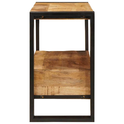 Waschbeckenunterschrank Massivholz Mangoholz und Eisen
