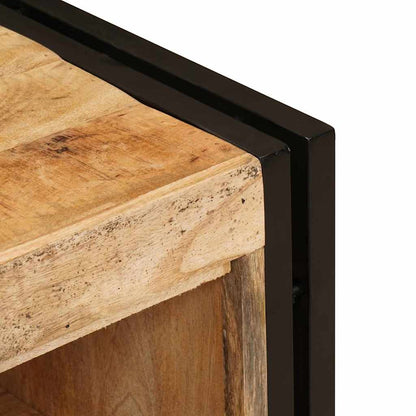 Waschbeckenunterschrank mit Tür Massivholz Mangoholz und Eisen