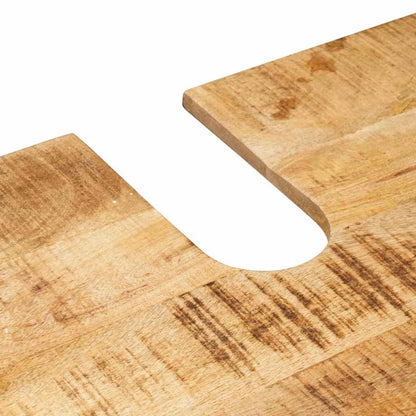 Waschbeckenunterschrank mit Tür Massivholz Mangoholz und Eisen