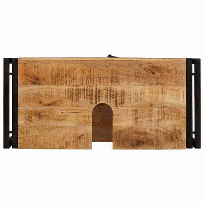 Waschbeckenunterschrank mit Tür Massivholz Mangoholz und Eisen