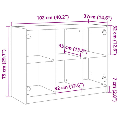 Skænk gammelt trælook 102x37x75,5 cm træmateriale