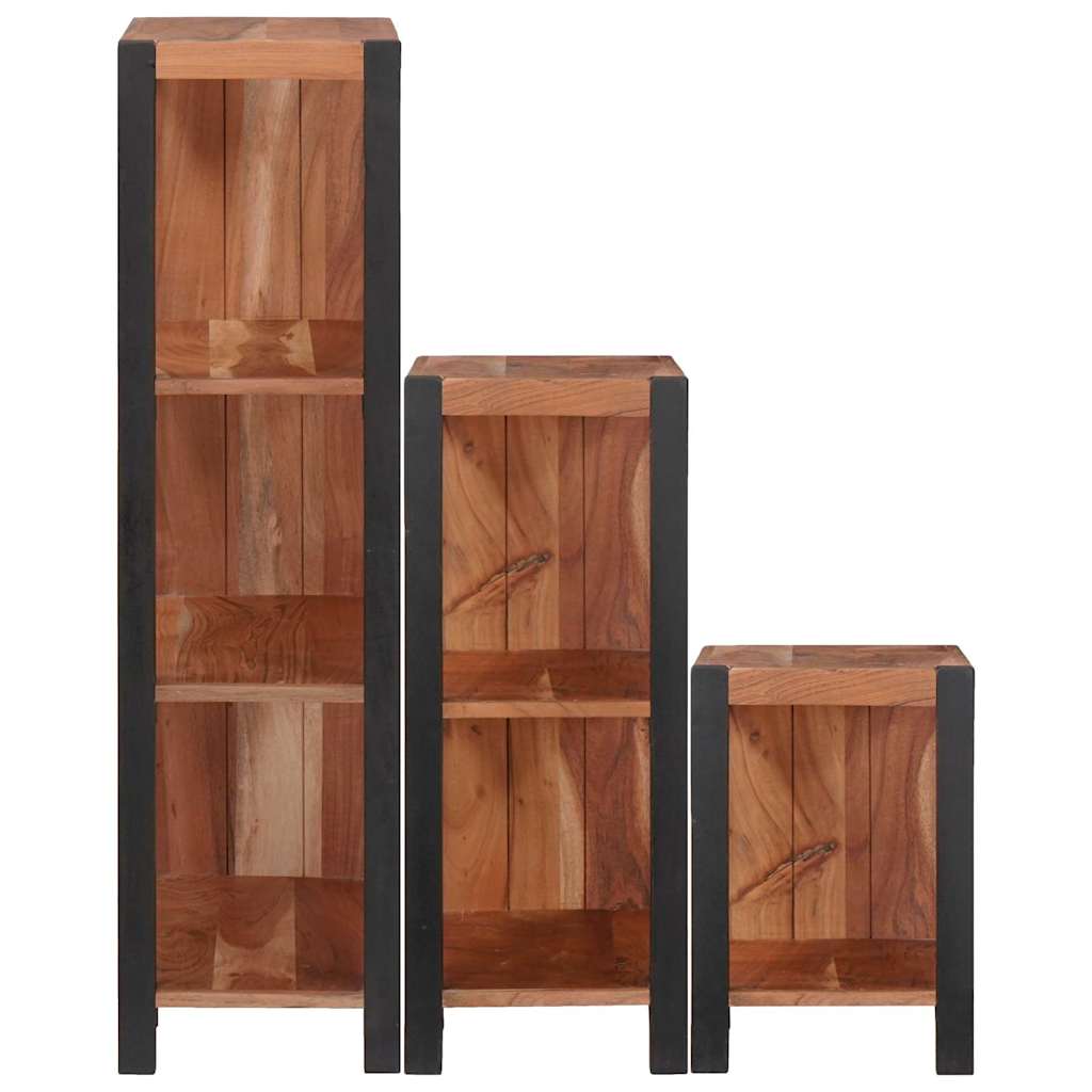 Regal 3 pcs Braun 50 x 30 x 110 cm Massivholz Akazie