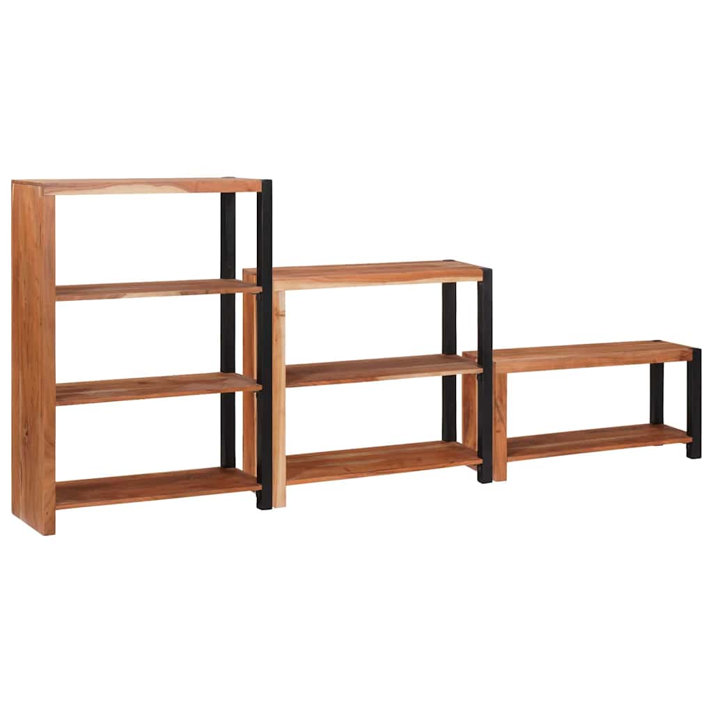 Regal 3 pcs Braun 80 x 30 x 110 cm Massivholz Akazie