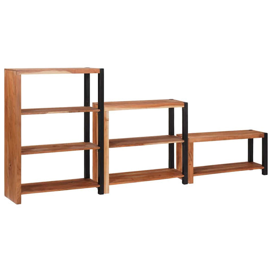 Regal 3 pcs Braun 80 x 30 x 110 cm Massivholz Akazie
