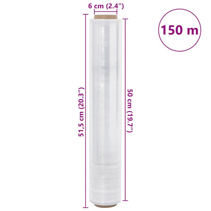Stretchfolie 2 Stk. Transparent 20 μm 50 cm x 150 m